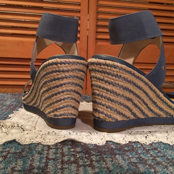 Cole Haan Cloudfeel Espadrille Wedge Sandal Blue Women's Size 7.5 - Picture 6 of 15